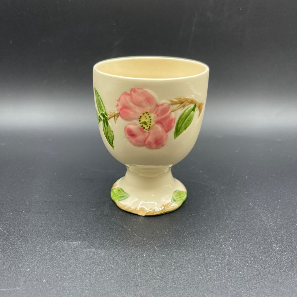 Franciscan Desert Rose Egg Cup Vintage Made in USA Pink Floral Pottery